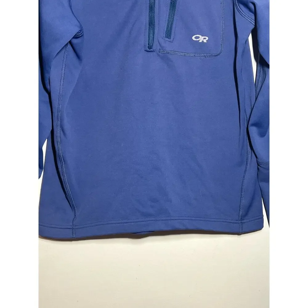 Outdoor Research OR Men's Blue Vigor Grid Fleece Half Zip Jacket Pullover S - Picture 4 of 6